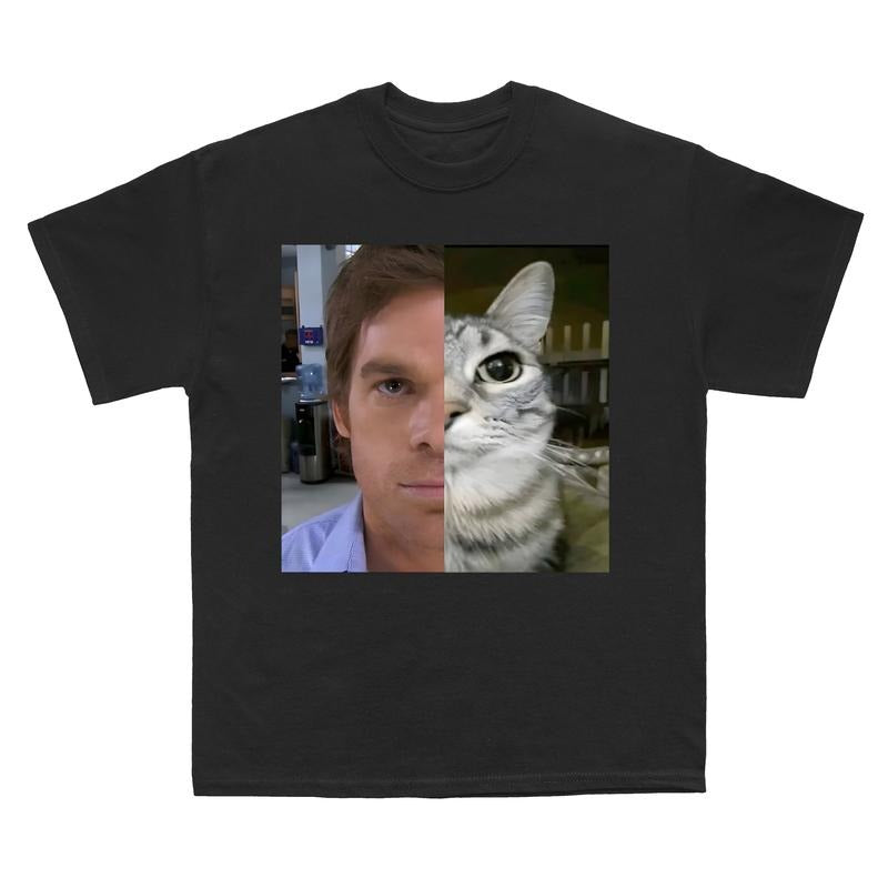 Dexter Morgan Cat Meme T-Shirt, Dexter Morgan Funny Shirt, Gift for Dexter Fans, Gift For Movie Lovers Casual Clothing Fabric Menswear Sweatshirts