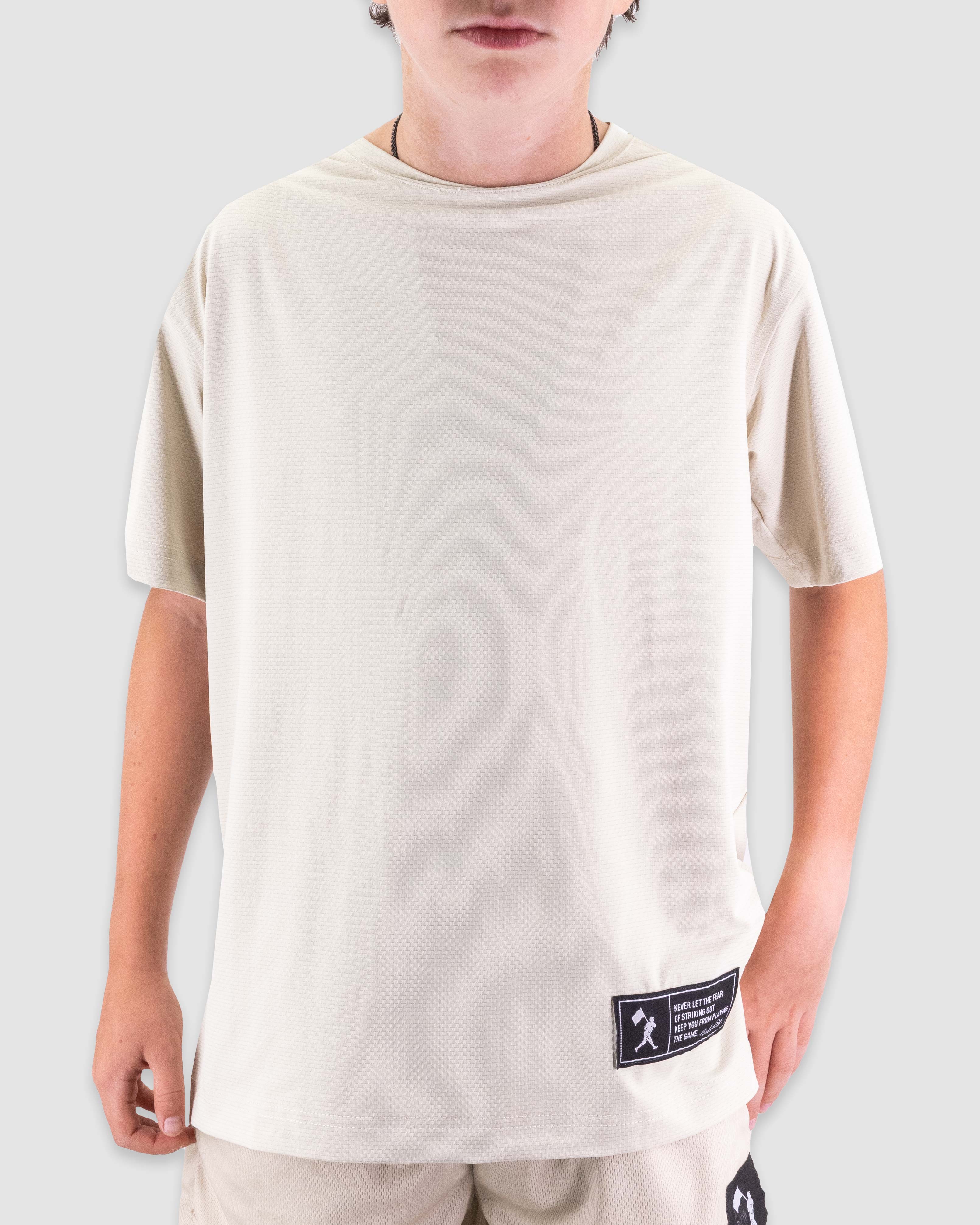 Diamond Flex Lite Oversized Training Tee (Cream) - Youth Hoodie, Sweatshirt | CoreVibeTees.com (Image 2)