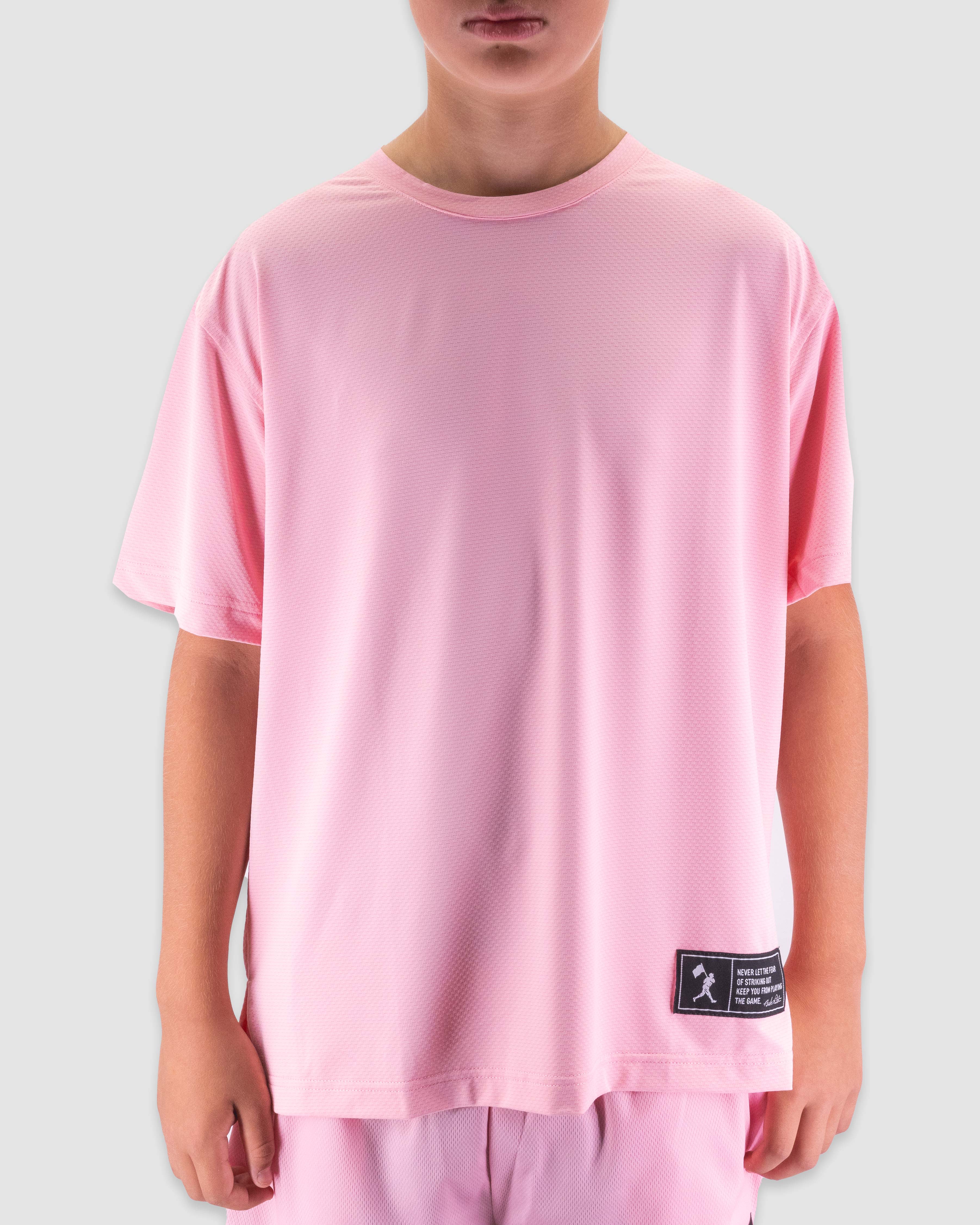 Diamond Flex Lite Oversized Training Tee (Pink) - Youth Hoodie, Sweatshirt | CoreVibeTees.com (Image 2)