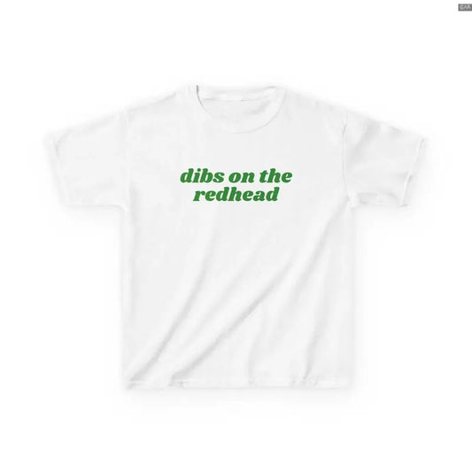 Dibs On The Redhead Baby Tee Funny St Patricks Day Shirt, Retro Crewneck, Gift For Lovers, Cotton, Trendy Womenswear Top