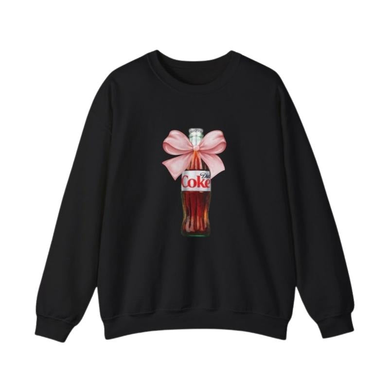 Diet Coke Pink Bow Sweatshirt, Diet Co ca Co la Crewneck Sweaters, Trendy Shirt, Gift for Diet Coke Drinker Hoodie