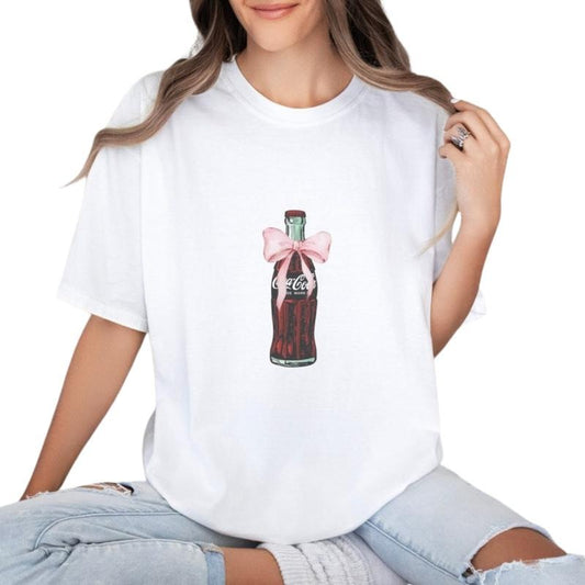Diet Coke Pink Bow Sweatshirt, Diet Co ca Co la Crewneck Sweaters, Trendy Shirt, Gift for Diet Coke Drinker Hoodiestyle{n002}2