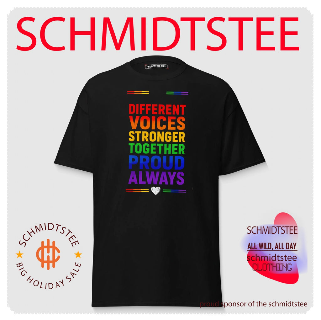 Different voices stronger together proud always rainbow shirt