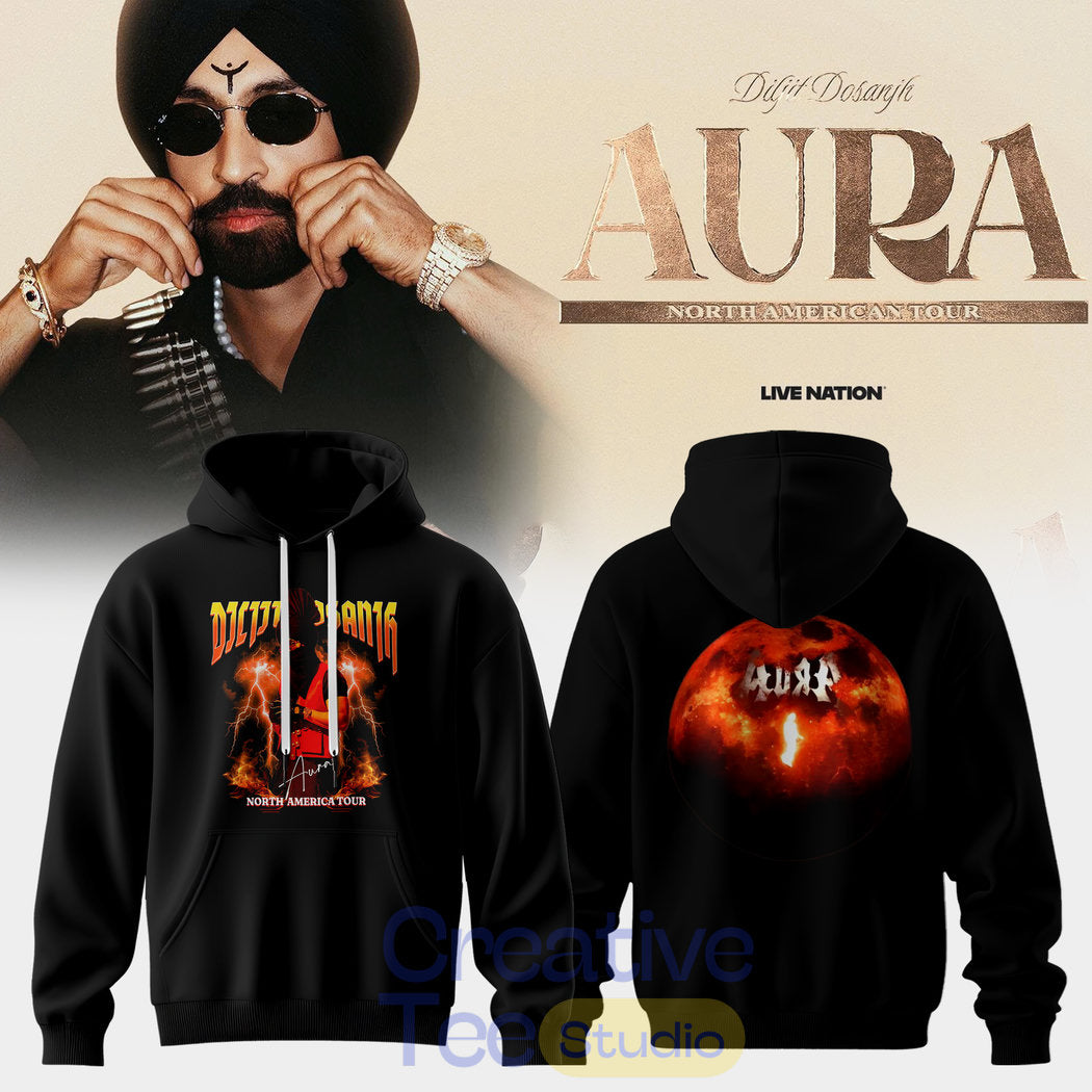 Diljit Dosanjh AURA World Tour 2026 Special Hoodie