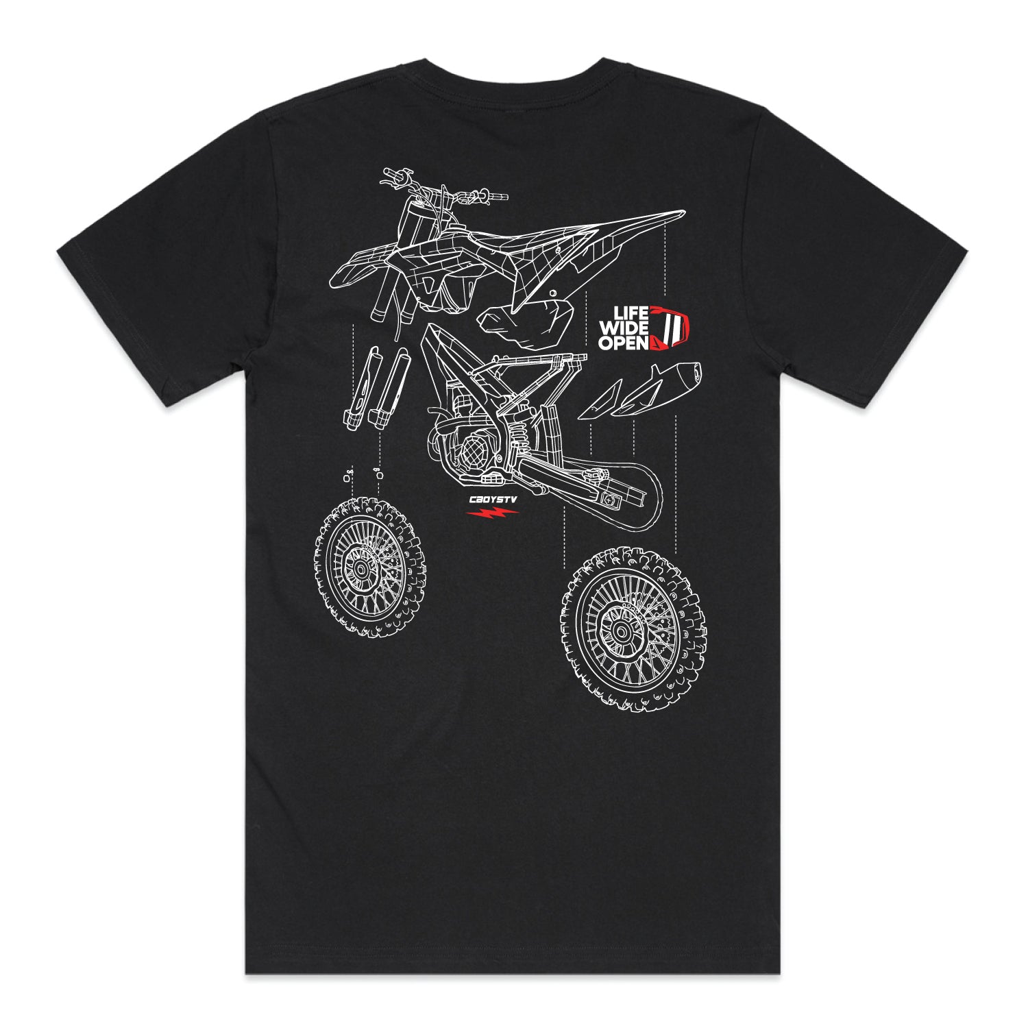 Dirtbike Blowup Tee Hoodie, Sweatshirt | CoreVibeTees.com (Image 1)