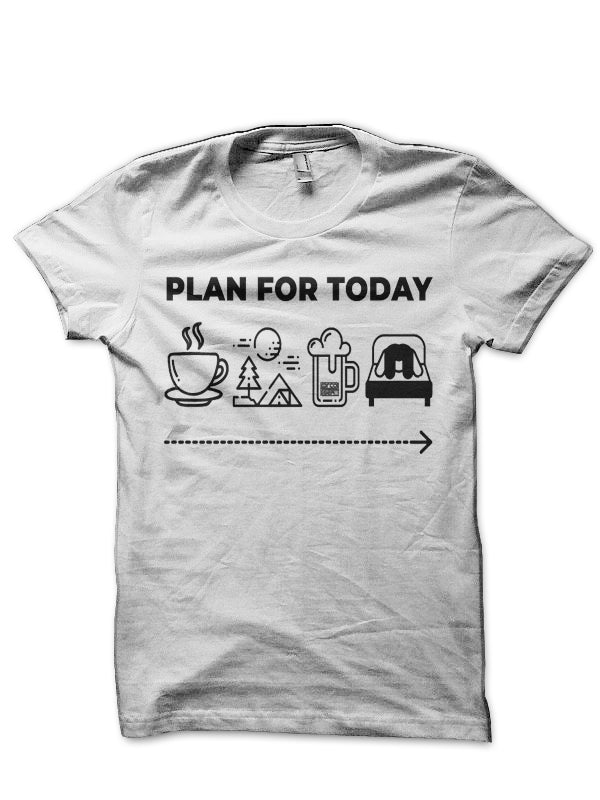 Black Simple Plan For  Today Coffee Camping Beer Fuck T-Shirt Hoodie, Sweatshirt | CoreVibeTees.com
