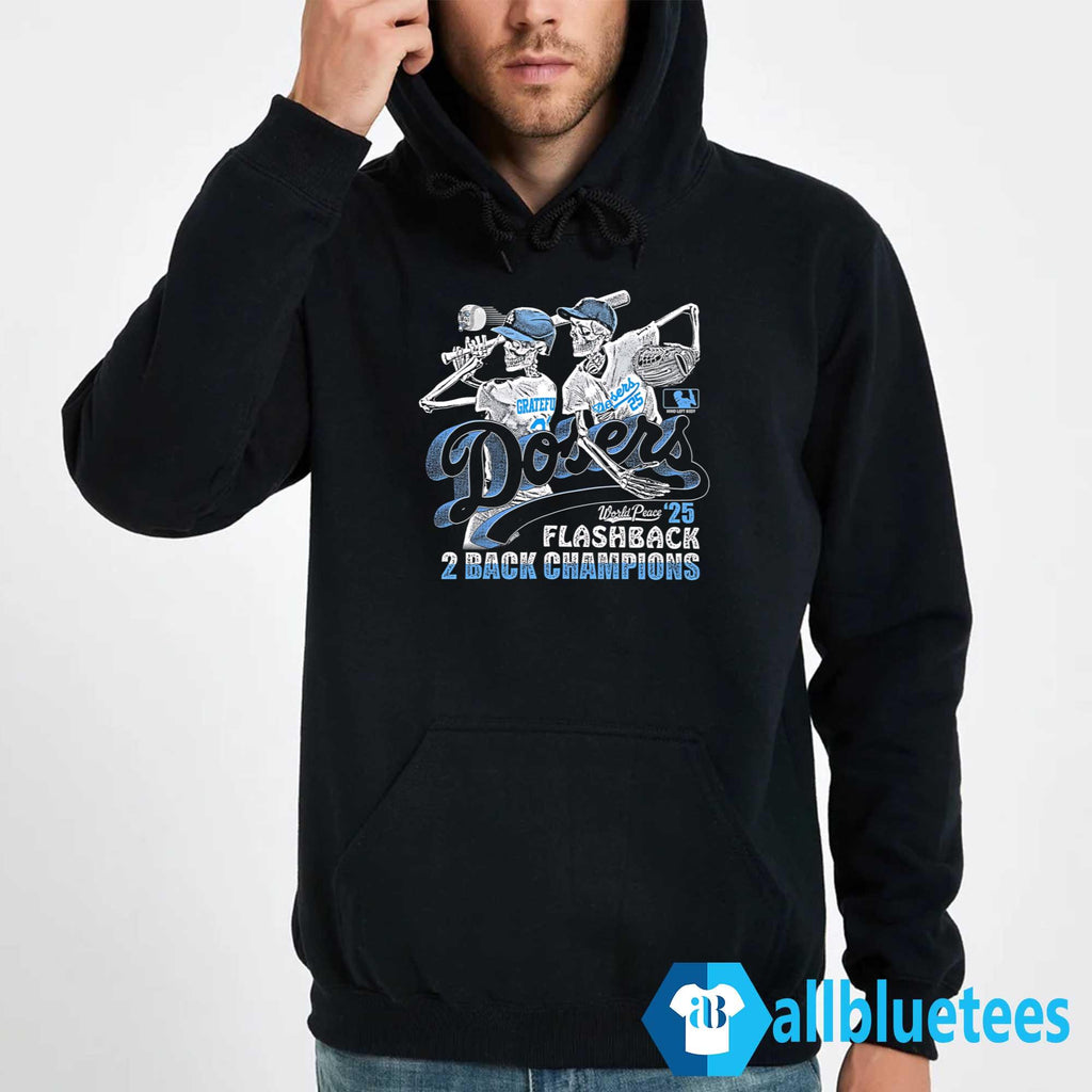 Dodgers Skeleton Flashback 2 Back Champions Shirt