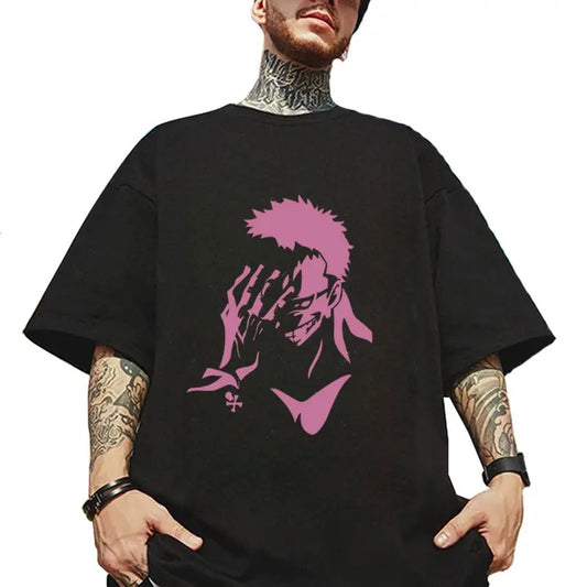Doflamingo Face One Piece T-Shirt Sweatshirt Hoodie, Doffy Sides Tee Hoodie Sweatshirt, Vintage 90's Anime Shirt, Vintage Anime One Piece Shirt, Anime Manga Shirt, Gift For Fans Anime Lovers, Menswear Top For Gym, Cotton Menswear, Graphic Anime T-Shirt. S