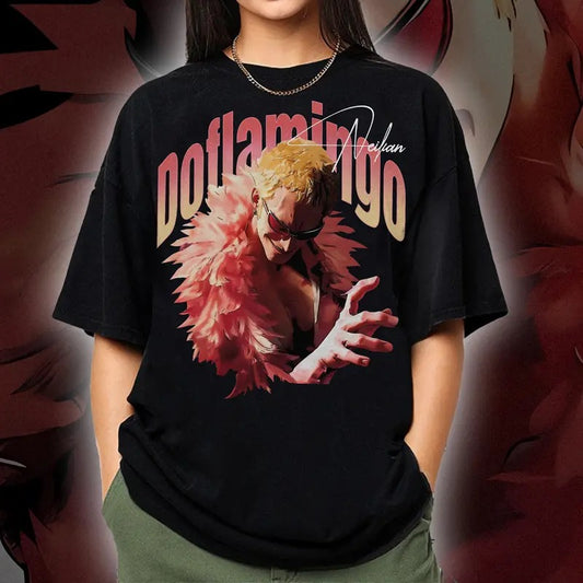 Doflamingo Vintage One Piece Shirt, 90s Anime Clothing Merch