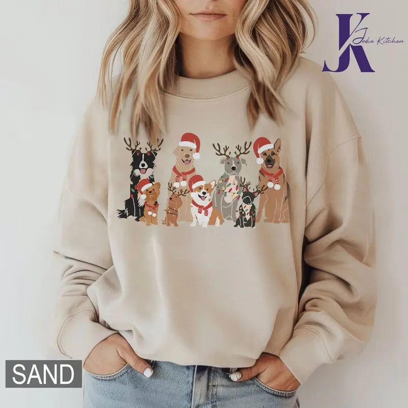 Dog Christmas Sweatshirt, Xmas Dog Sweater, Christmas Movie Shirt, Dog Lover Gif, Dog Mom Shirt, Merry Christmas Shirt