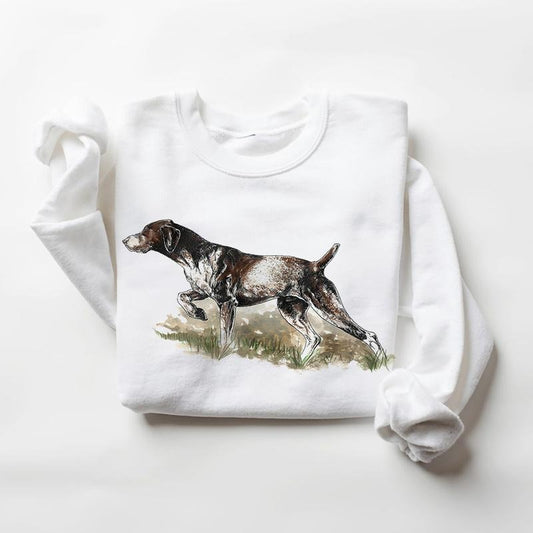 Dog Hunting Duck Sweatshirt Hello Hunting Season Mallard Duck Unisex T-shirt, Hoodie, Nature Animal Lover Cotton Pullover