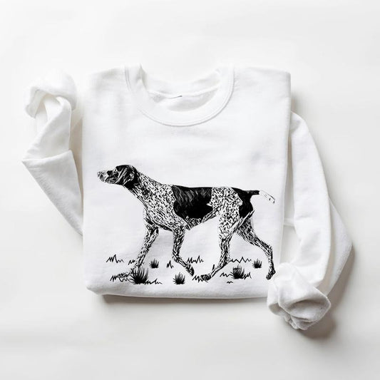Dog Hunting Sweatshirt Hello Hunting Season Mallard Duck Deer Turkey Hunter Unisex T-shirt, Hoodie, Nature Animal Lover Cotton Pullover Menswear Day Garment Polyester