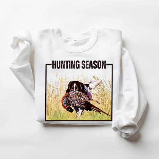 Dog Mallard Duck Hunting Sweatshirt Hello Hunting Season Hoodie,  T-shirt, Deer Duck Dog Nature Animal Lover Cotton Unisex Pullover