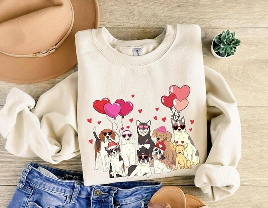 Dog Mama Sweatshirt, Valentine Lovely Dog Sweatshirt, Dog Mom Dogs Be My Valentine, Dog Lover Sweater, Gift For Lover,