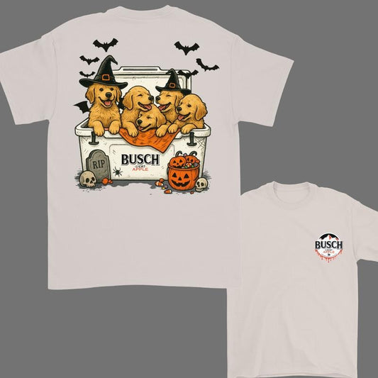 Dogs Beer Tees, Halloween T-Shirt Golden Retriever T-shirt, Halloween Cute Dog Trendy Shirt, Perfect Beer And Dog T-shirt For Women, For Men