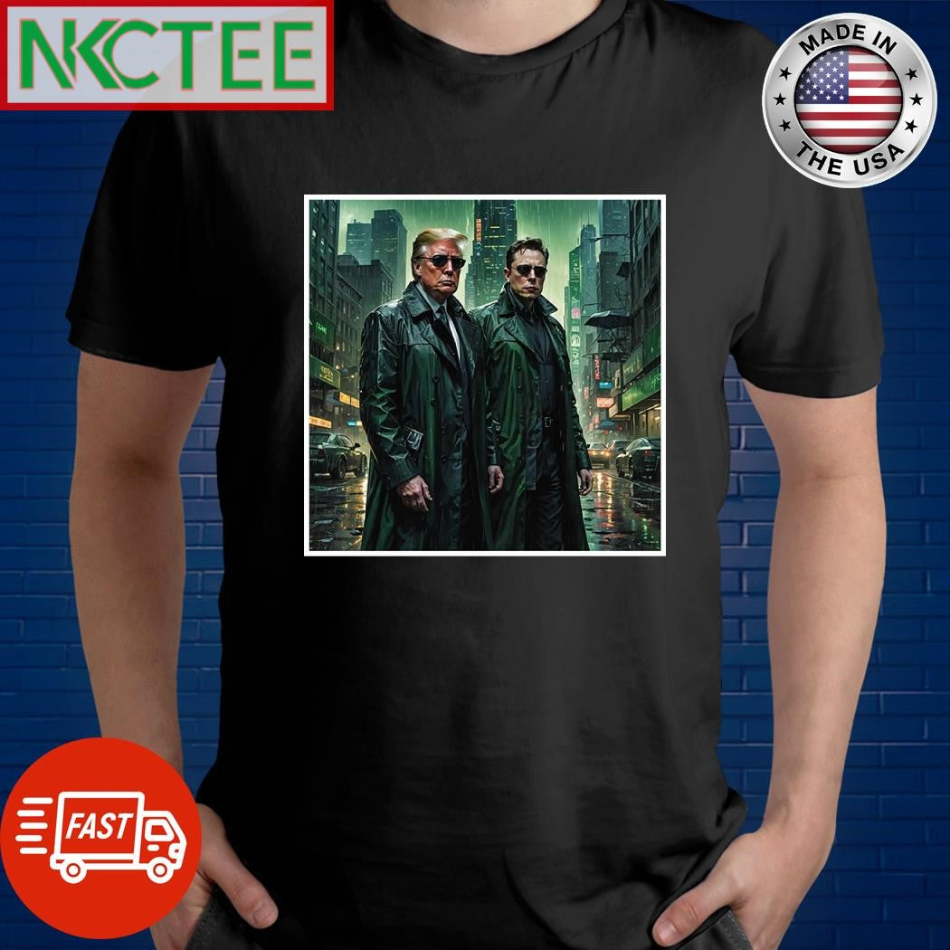 Donald Trump Elon Musk sunglasses in the rain shirt