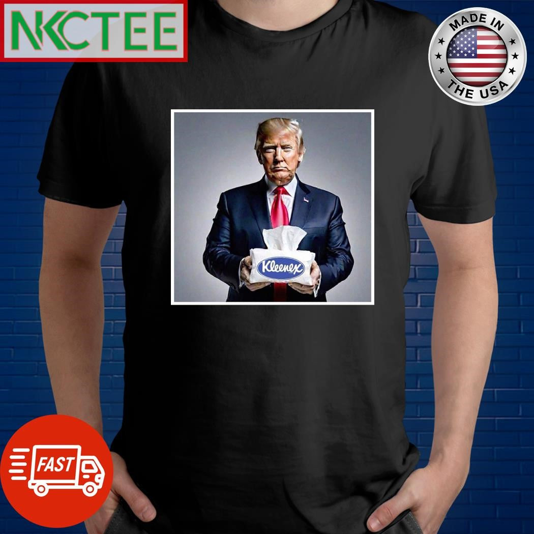Donald Trump holding a box of tissues kleenex shirt