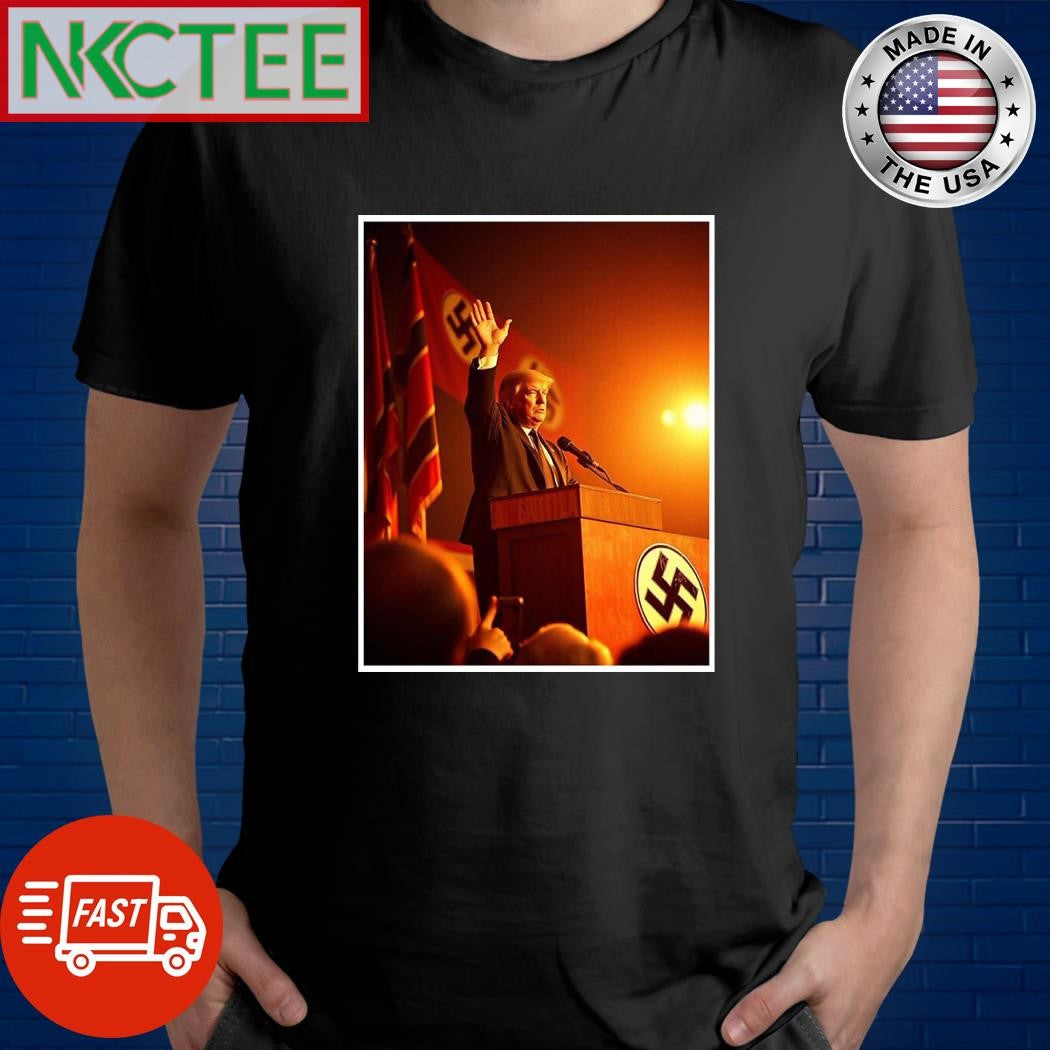 Donald Trump salutes Nazi shirt