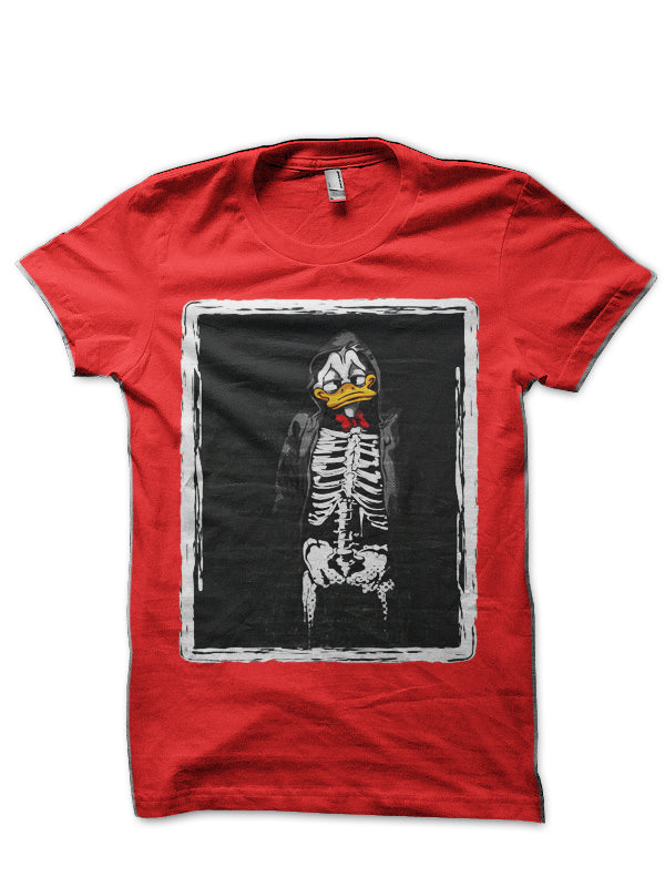 Donald Darko â€“ Donald Duck Meets Donnie Darko Red T-Shirt Hoodie, Sweatshirt | CoreVibeTees.com