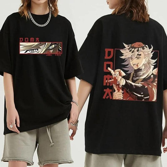 Douma Demon Anime T-Shirt, Anime Demon Slayer, Graphic T-Shirt Full Size, Anime Shirt, 90s Slayer Style, Graphic Anime Tee Anime Lovers Shirt Japanese Anime Tee Special TShirt Gift For Fans Gift For Him Her, Cotton Menswear Womenswear Vintage Unisex Tee.