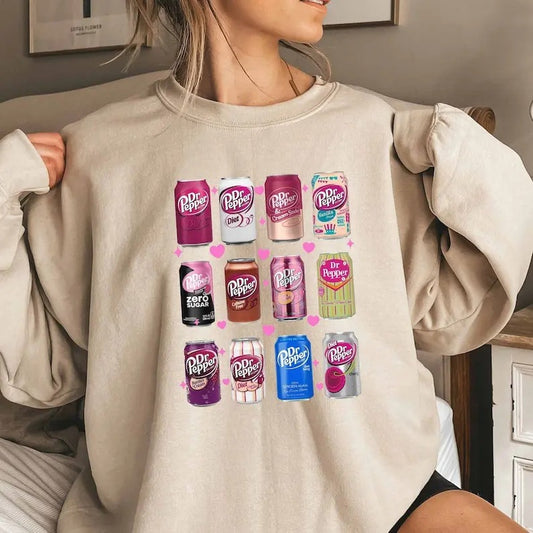 Dr Pepper Coke Bottles Sweatshirt - Funny Sweatshirt