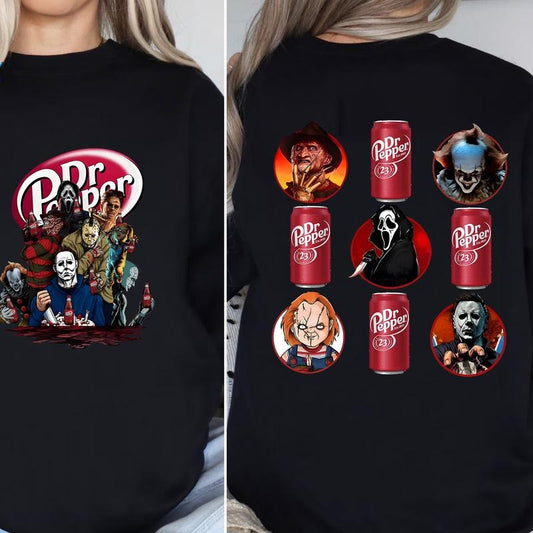Dr Pepper Hallowen Coke Sweatshirt, Dr Pepper horror Halloween Shirt, Dr Pepper Shirt, Hallowen Party Pepper Shirt, Hallowen Party