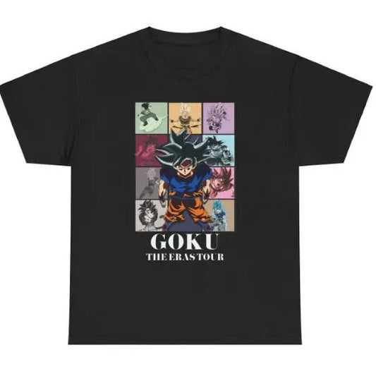 Dragon Ball Goku The Eras Tour T-Shirt, Anime Graphic Tee, Goku Transformation Fan Shirt, Streetwear Gift for Men and Women, Unisex T-Shirt, Sizes S-3XL Sweatshirt, Hoodie, Comfort Colors