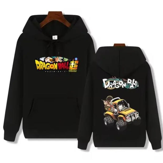 Dragon Ball Super Adventure Hoodie, Goku Off-Road Print, Anime Fan Hoodie, Thickened Streetwear, Casual Unisex Fashion, Warm Hoodie for Autumn Winter Sweatshirt, Hoodie, Comfort Colors