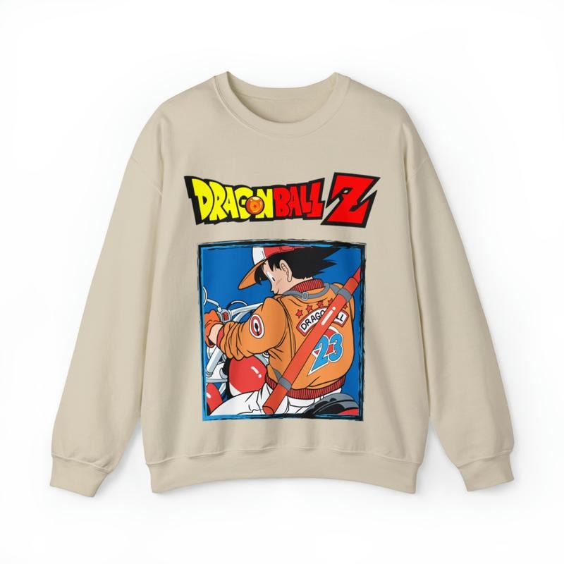 DragonBall Z Goku Graphic Heavyweight Crewneck Sweatshirt Anime Manga Japanese Inspired Clothing