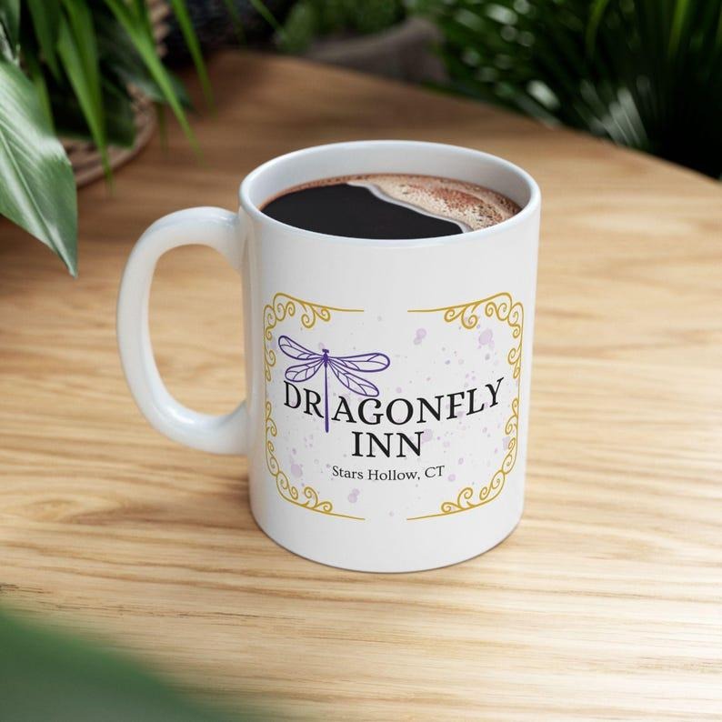 Dragonfly Inn Coffee Mug  Gilmore Fan Merch  Stars Hollow Mug  Dragonfly Inn Gift