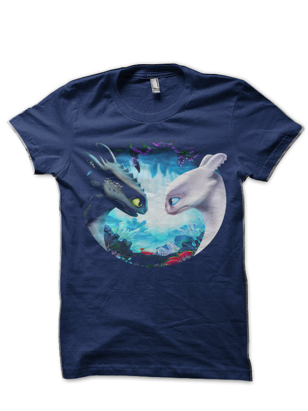 Toothless and Light Fury (How to Train Your Dragon 3) Navy Blue T-Shirt Hoodie, Sweatshirt | CoreVibeTees.com