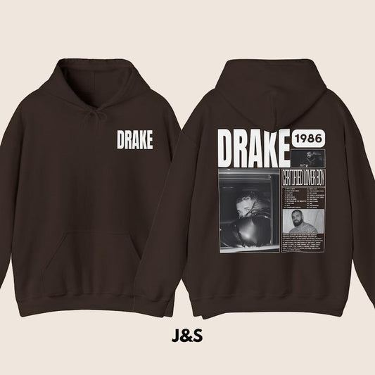 Drake Certified Lover Boy Album 2 sided Hoodie, Drake Graphic Unisex Men's Women's Hoodie Sweatshirt T-Shirt