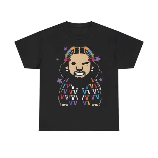 Drake Inspired Vintage RnB Graphic Tee Hip Hop Rap Merch For All the Dogs Shirt Vibes Casual Classic Cotton Menswear Retro T-Shirt Top Tshirt Streetwear Shortsleeve Crewneck