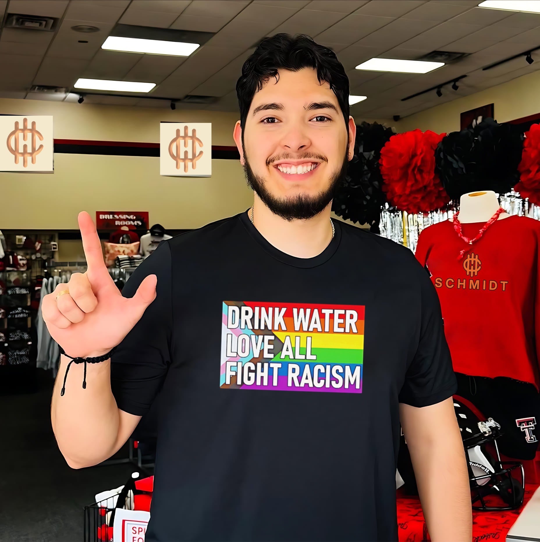 Drink water love all fight racism pride flag shirt