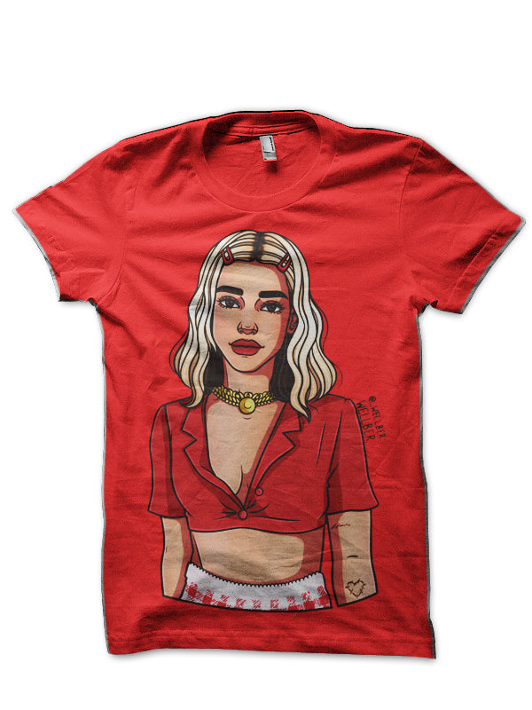 Dua Lipa Red T-Shirt Hoodie, Sweatshirt | CoreVibeTees.com