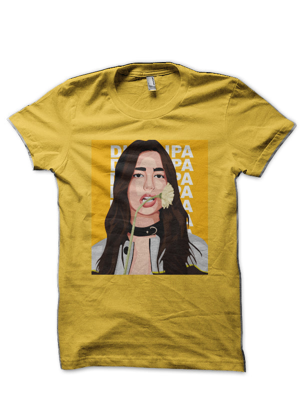 Dua Lipa Yellow T-Shirt Hoodie, Sweatshirt | CoreVibeTees.com