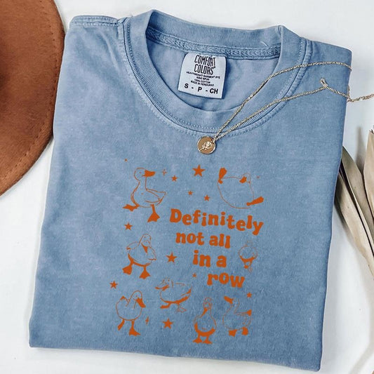 Ducks Not in A Row Comfort Colors T-Shirt, Funny Vintage Retro Shirt, Graphic Tee, Funny Mental Health Shirt, Unisex T-Shirt