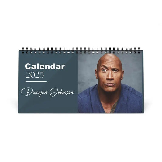 Dwayne Johnson 2025 Desk Calendar | The Rock Actor Monthly Planner | WWE Superstar Gift | Dwayne Johnson Calendar | Movie Decor
