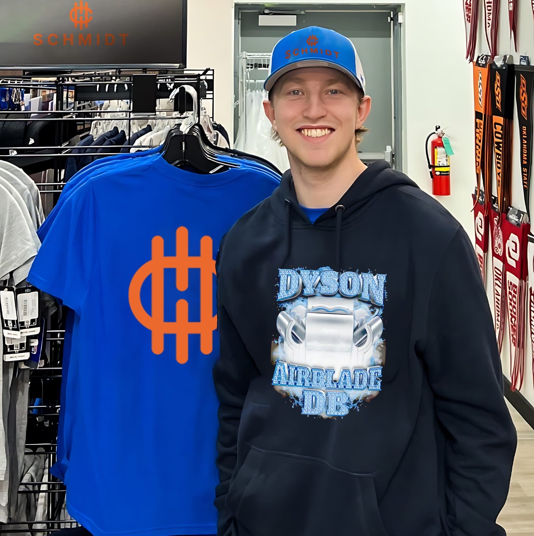 Dyson Airblade DB with hand dryer shirt