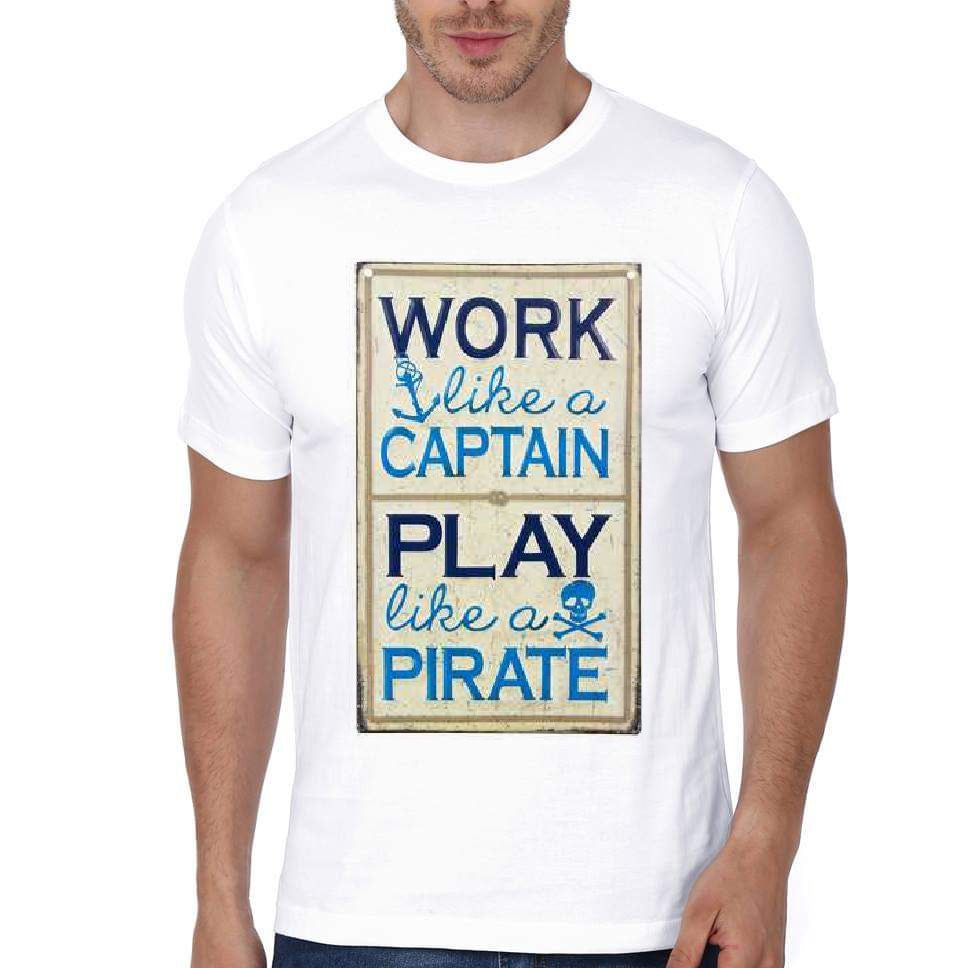 Work Like A Captain Play Like A Pirate T-Shirt Hoodie, Sweatshirt | CoreVibeTees.com