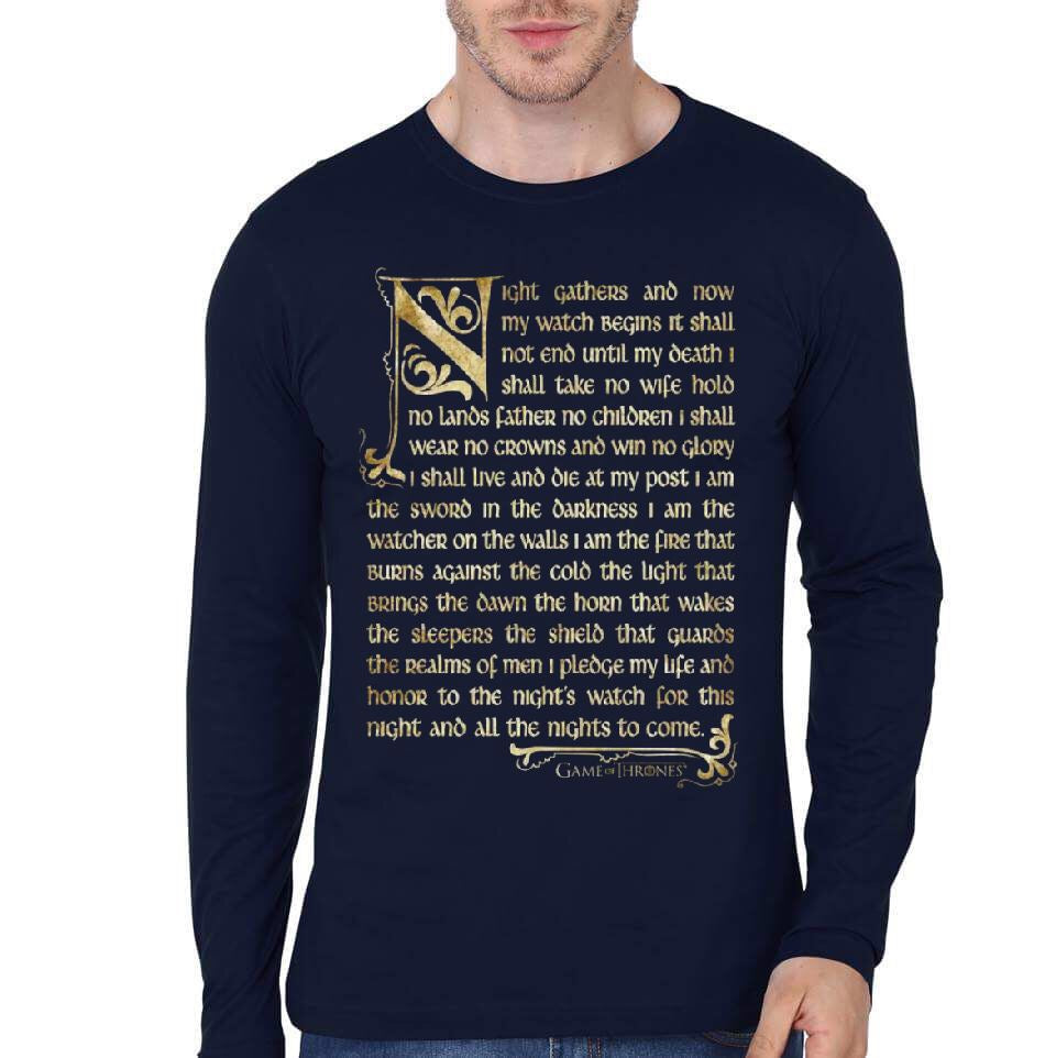 Nightâ€™s Watch Full Sleeve T-Shirt Hoodie, Sweatshirt | CoreVibeTees.com