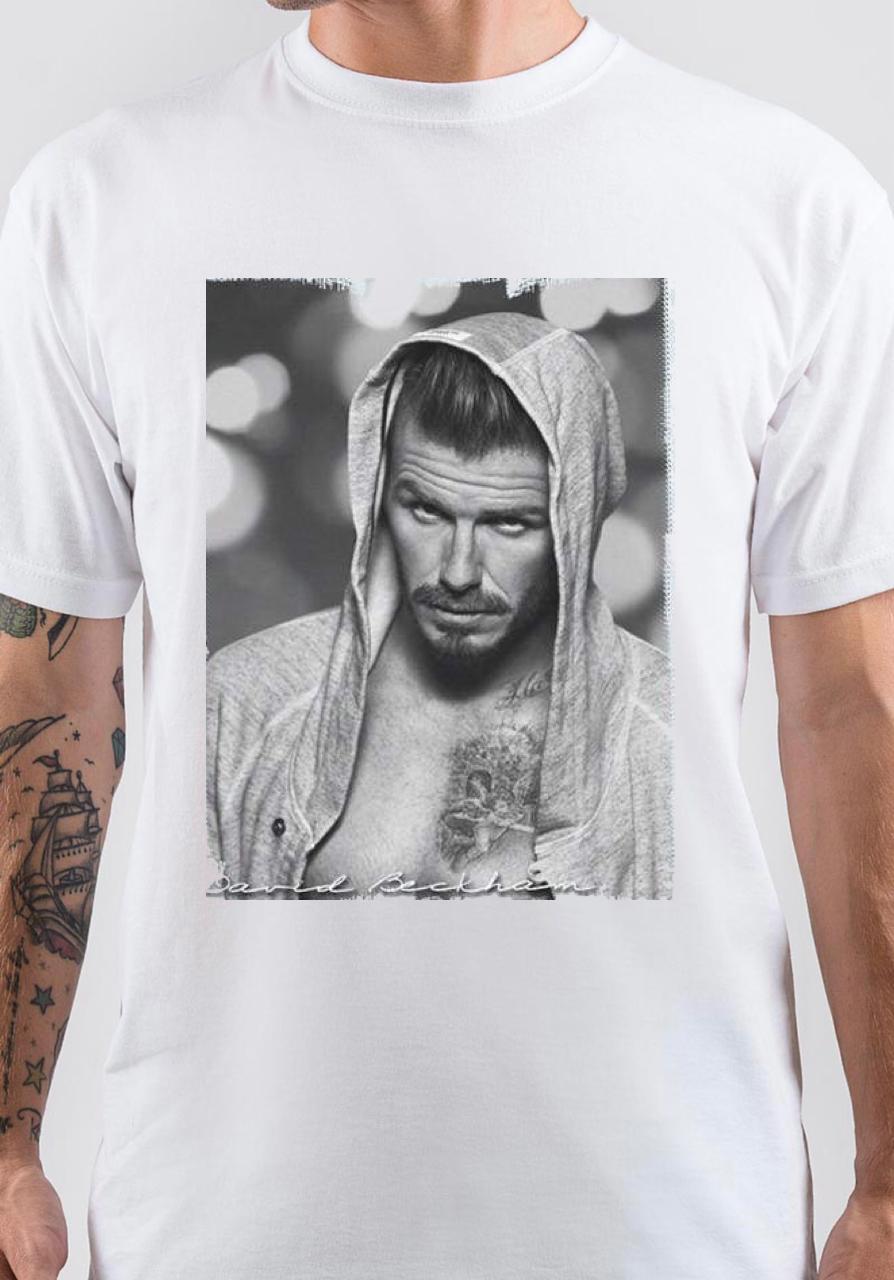 David Beckham White T-Shirt Hoodie, Sweatshirt | CoreVibeTees.com
