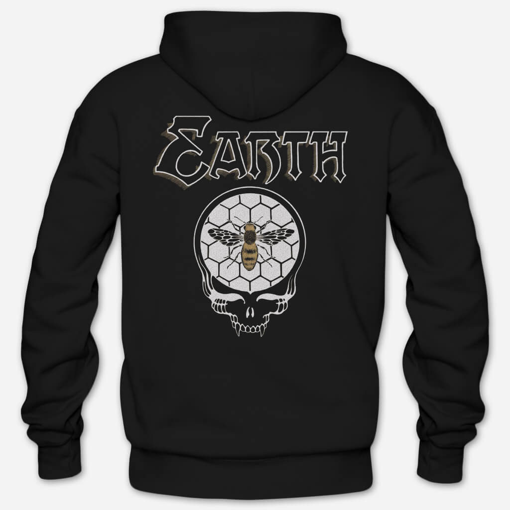 Honey Skull Black Zip Hoodie T-Shirts, Sweatshirt | CoreVibeTees.com (Image 3)