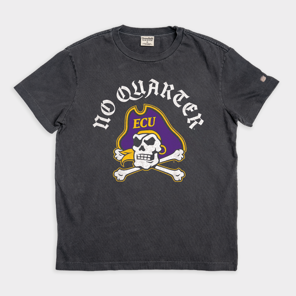 ECU Pirates ‚ÄúNo Quarter‚Äù Vintage Heavyweight Tee Hoodie, Sweatshirt | CoreVibeTees.com (Image 1)