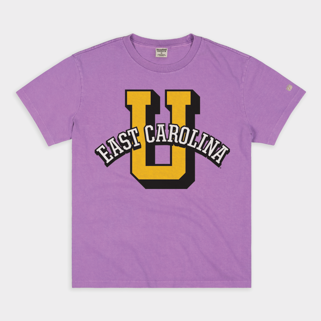 ECU East Carolina "U" Heavyweight Tee Hoodie, Sweatshirt | CoreVibeTees.com