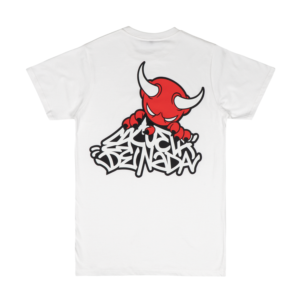 Escuela De Nada - Demonio White Tee Hoodie, Sweatshirt | CoreVibeTees.com (Image 1)