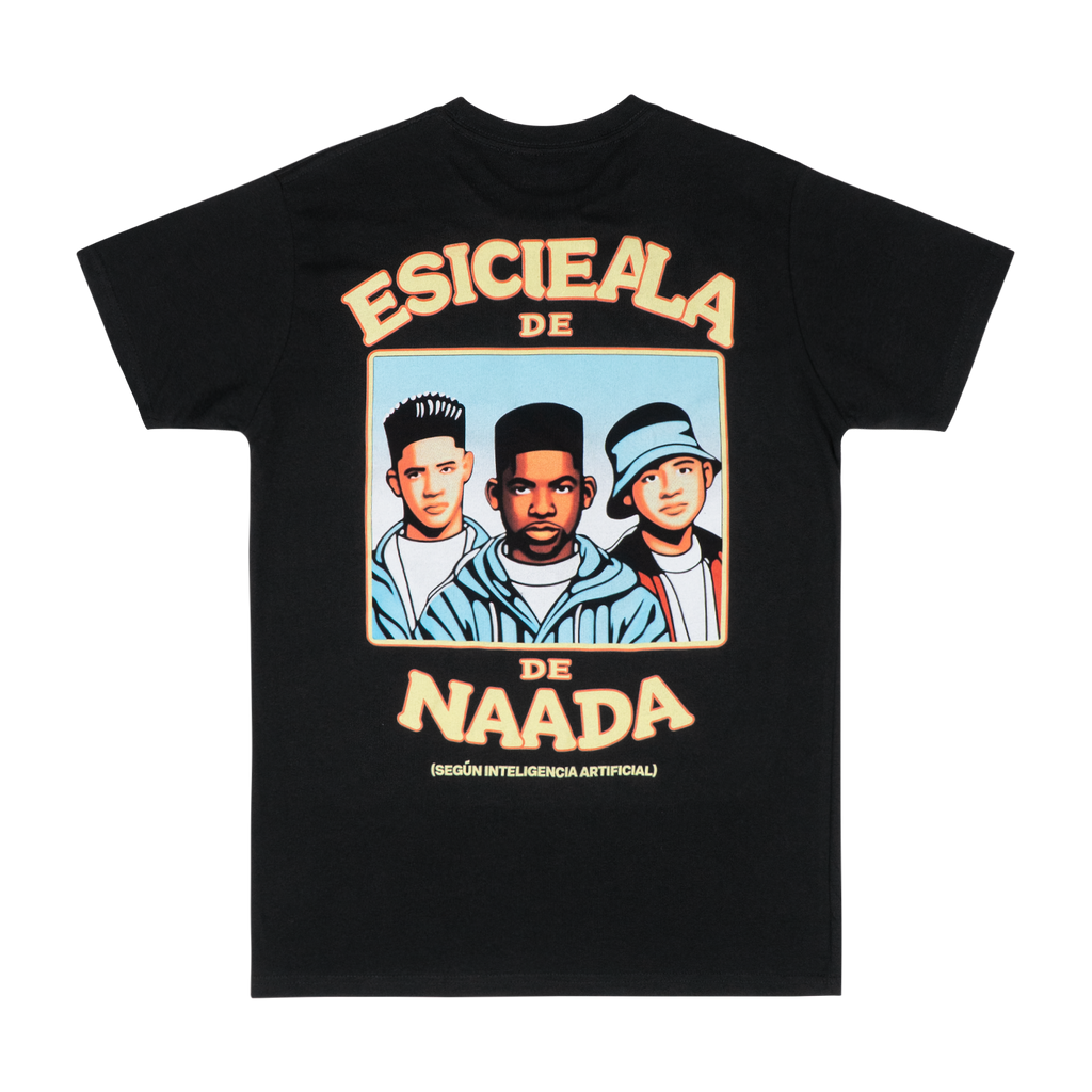 Escuela De Nada - Esicieala de Naada Black Tee Hoodie, Sweatshirt | CoreVibeTees.com (Image 1)