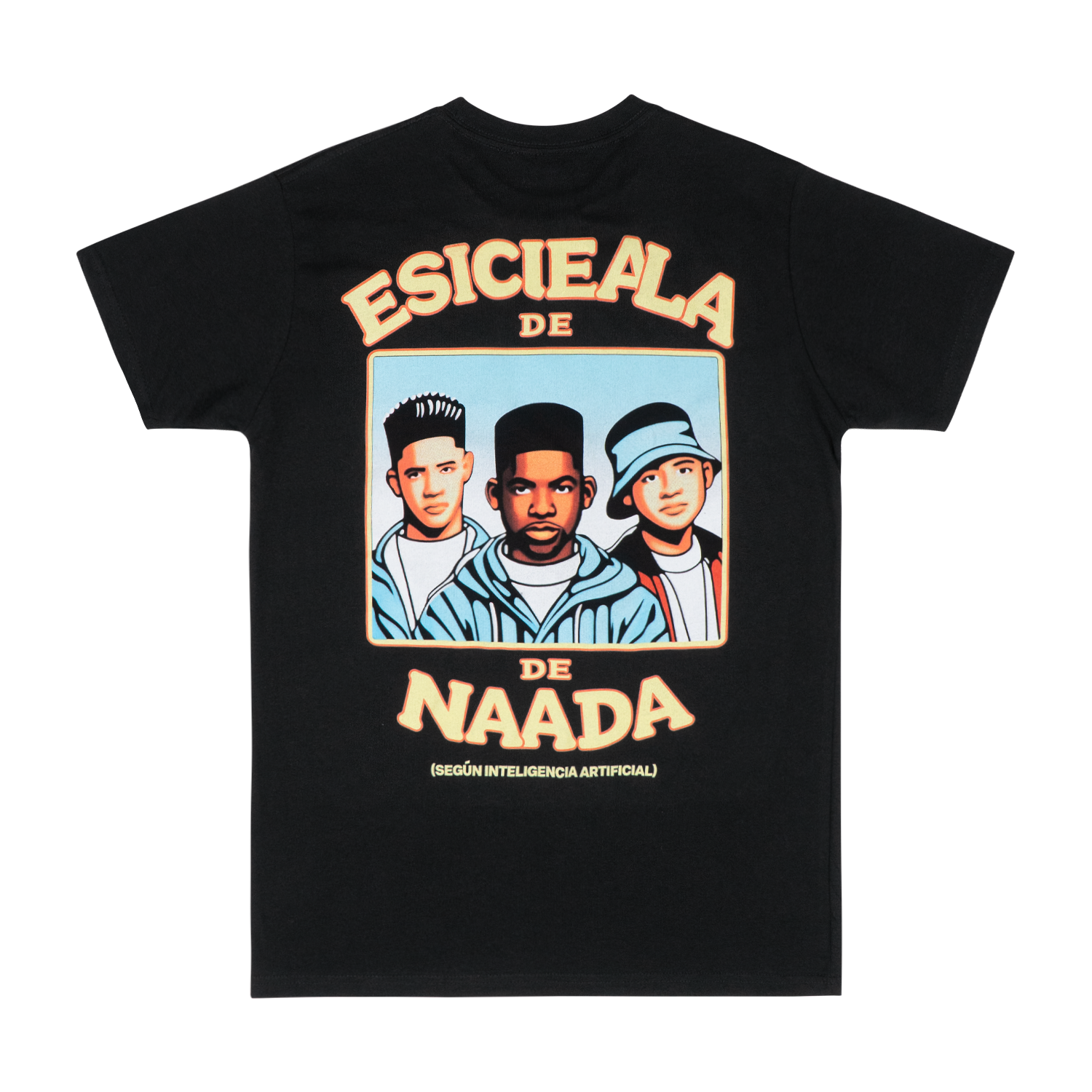 Escuela De Nada - Esicieala de Naada Black Tee Hoodie, Sweatshirt | CoreVibeTees.com (Image 1)