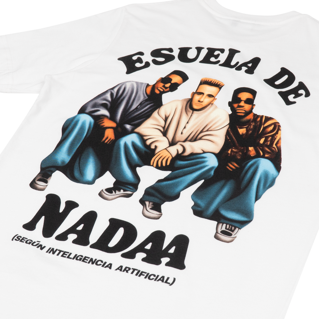 Escuela De Nada - AI White Tee Hoodie, Sweatshirt | CoreVibeTees.com (Image 4)