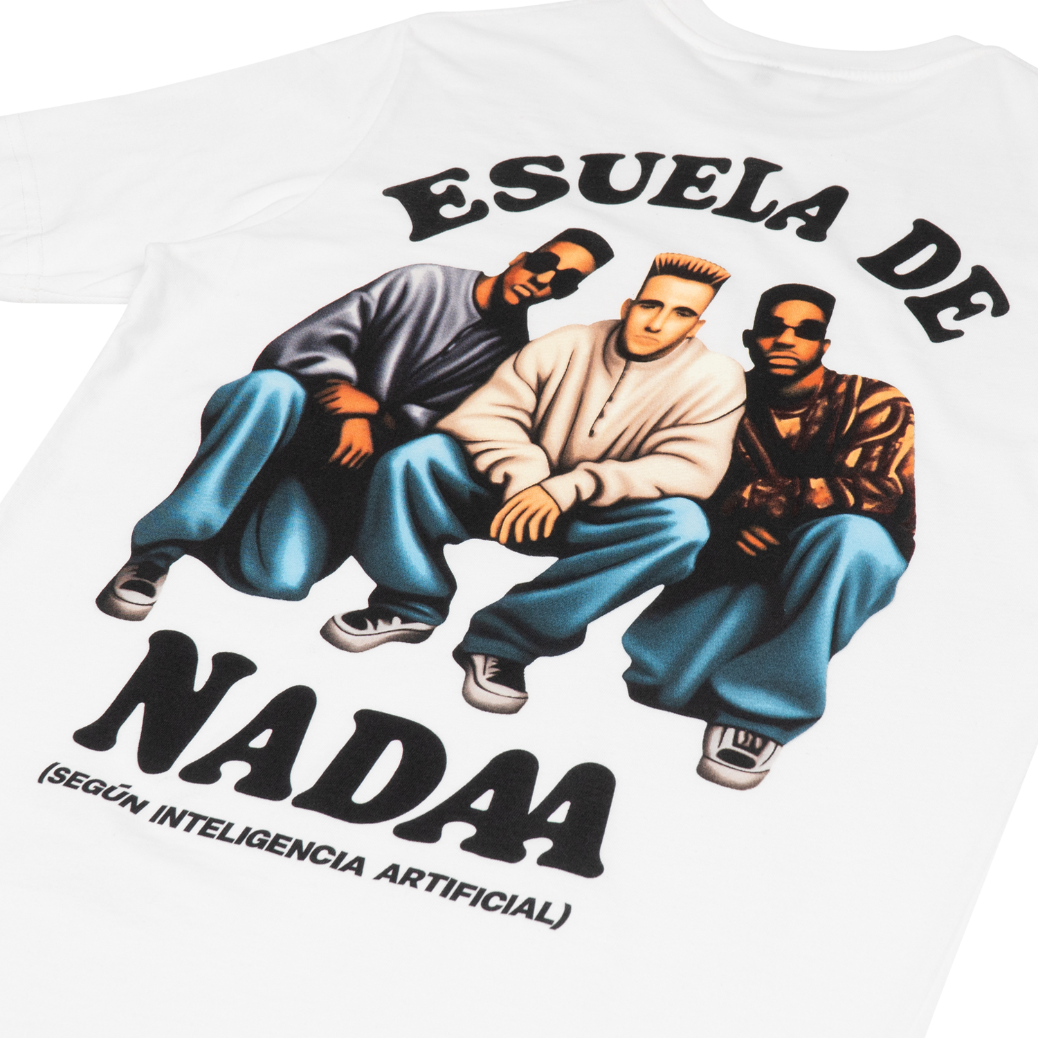 Escuela De Nada - AI White Tee Hoodie, Sweatshirt | CoreVibeTees.com (Image 4)